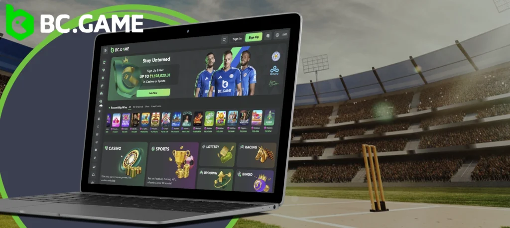 BC Game bookmaker website in Ind