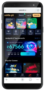 Odds96 mobile app
