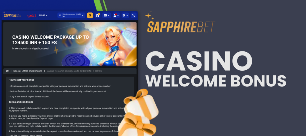 SapphireBet Casino Welcome Bonus