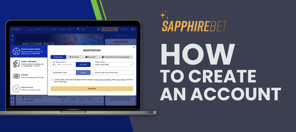SapphireBet Account Registration Steps