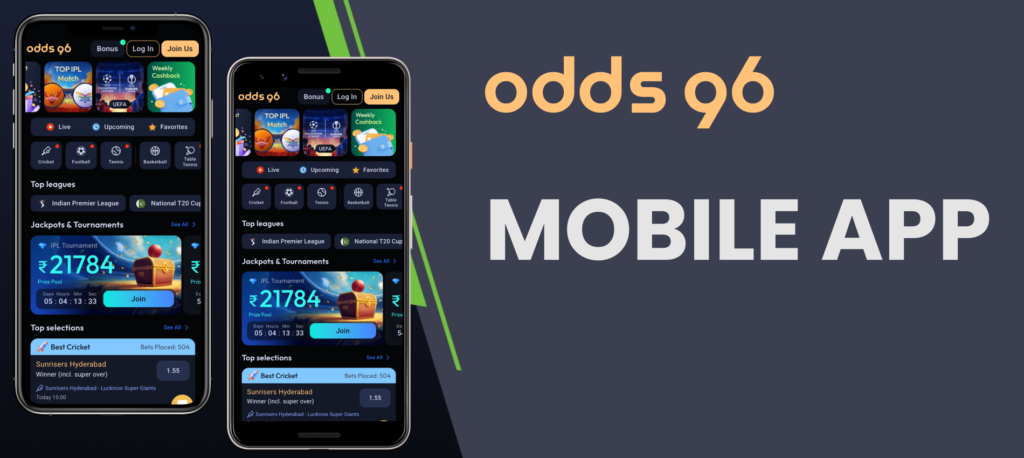 Joining Odds96 on Mobile