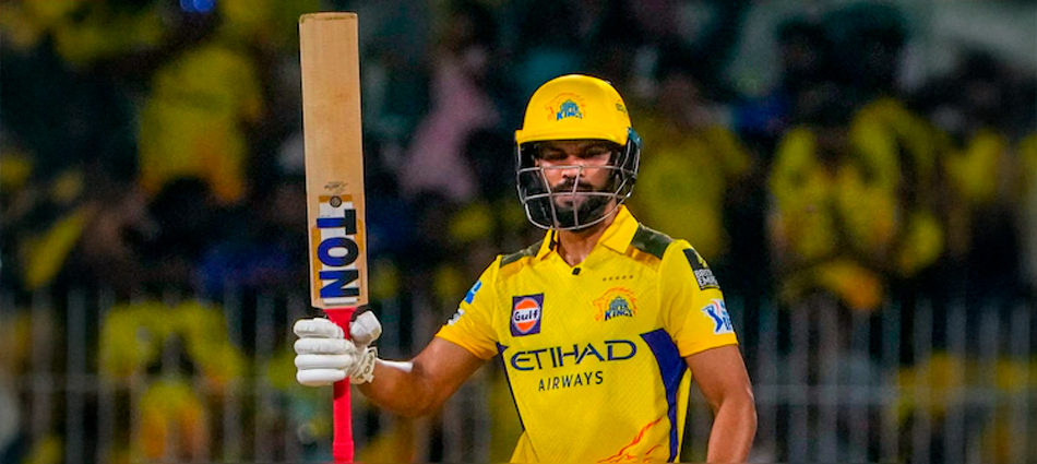 Ruturaj Gaikwad in action despite injury