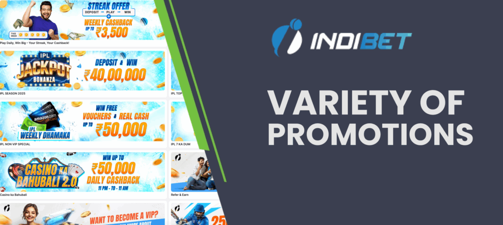 Indibet India promos and bonuses