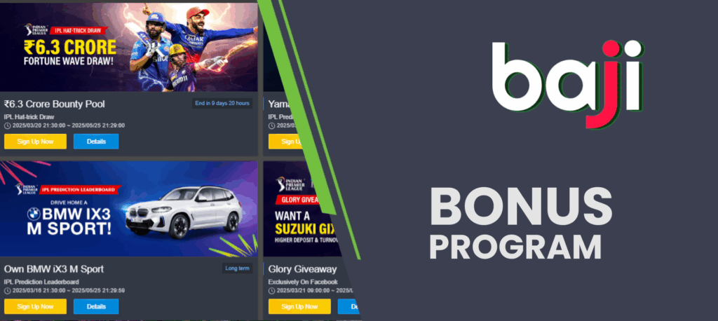 Great Bonuses from Baji Live for Indian Players