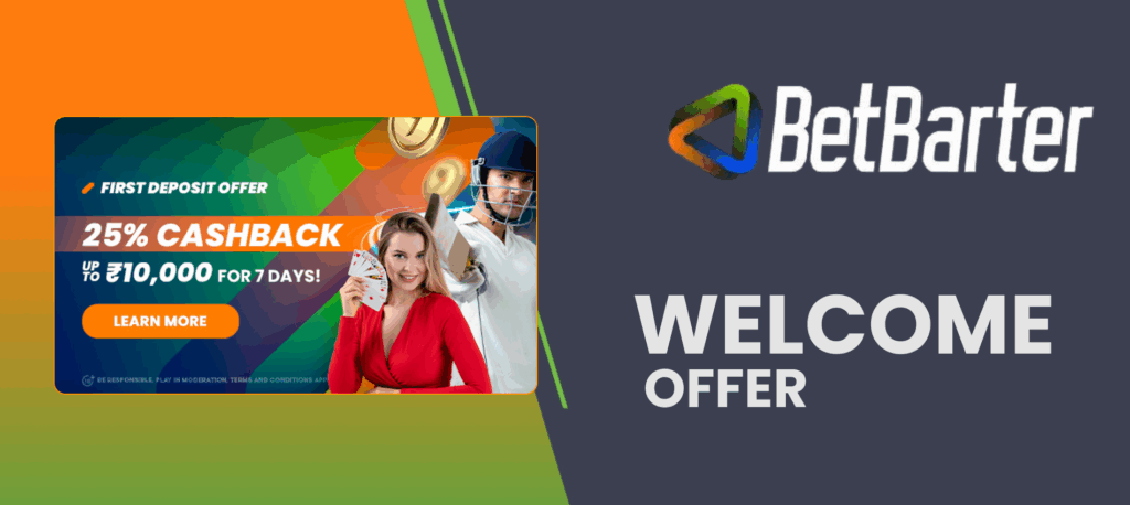 Great Welcome Bonus from Betbarter for Indian Players
