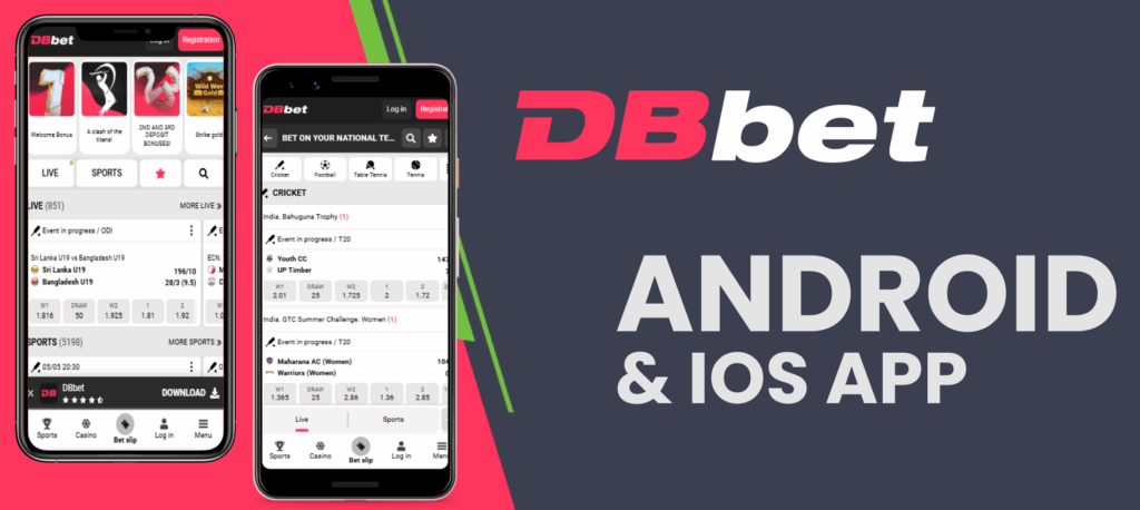 Using the DBbet mobile app