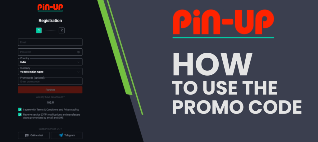 Using Pin Up Bet promo code