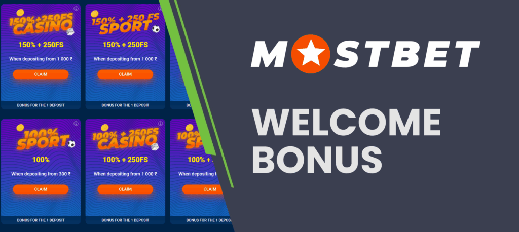 Details of Mostbet India welcome bonus