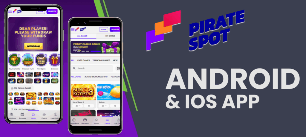 Using the Pirate spot  mobile app