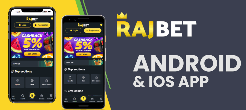 Using the Rajbet mobile app