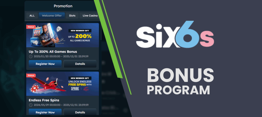 Bonuses from Six6S for Indian Players